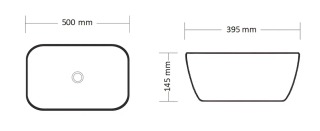 Раковина накладная Ceruttispa CR8217MMW 50см белый мрамор матовый